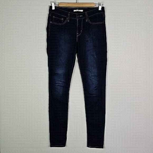Levi's 711 dark wash 27x32 skinny jeans - Picture 1 of 8